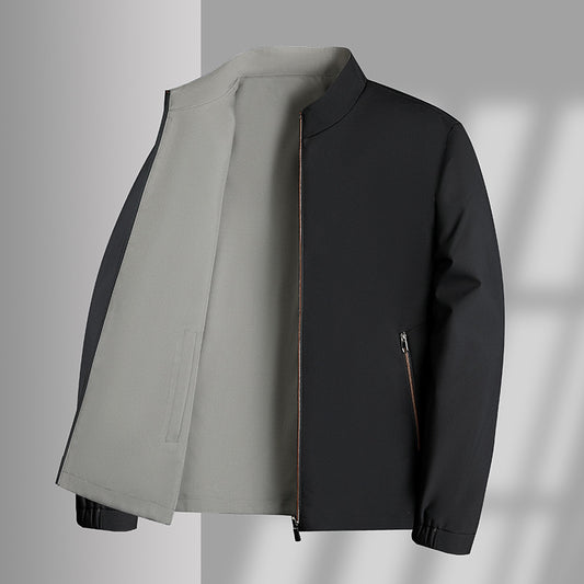 Men's Double-sided Stand Collar Casual Loose Windproof Jacket