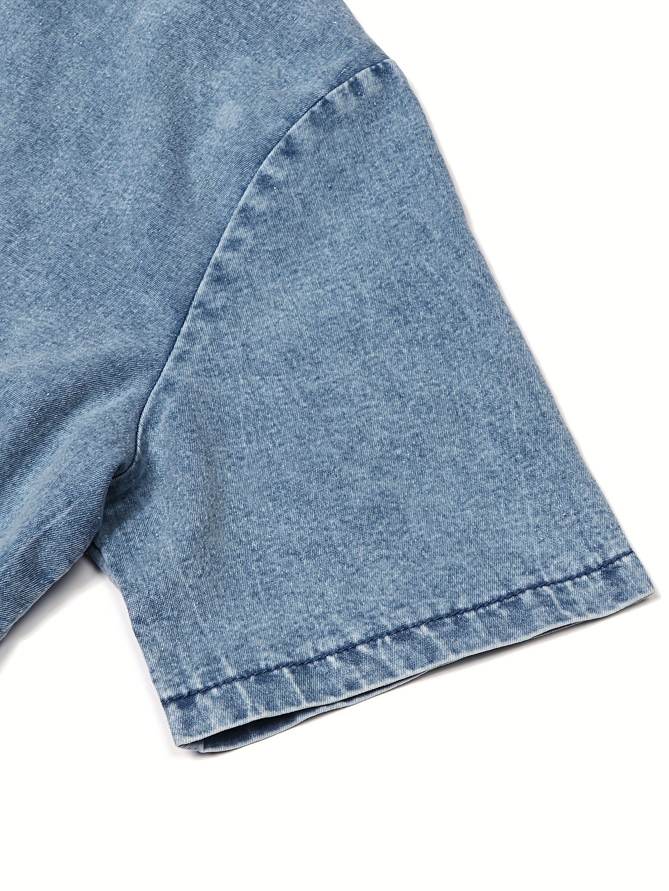 Womens Washed Mid-Waist Lapel Short-Sleeve Dress