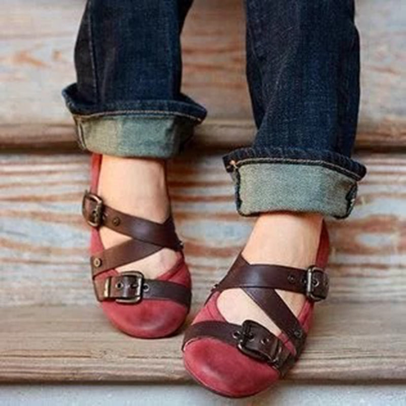 Round Head Low Top Lady Sandals