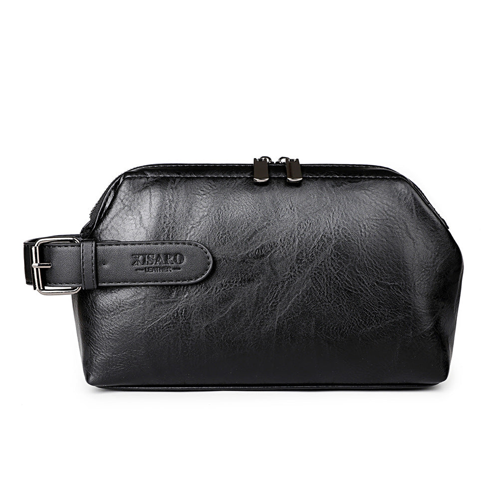 Large Capacity Business Casual Men's Soft Leather Handbag