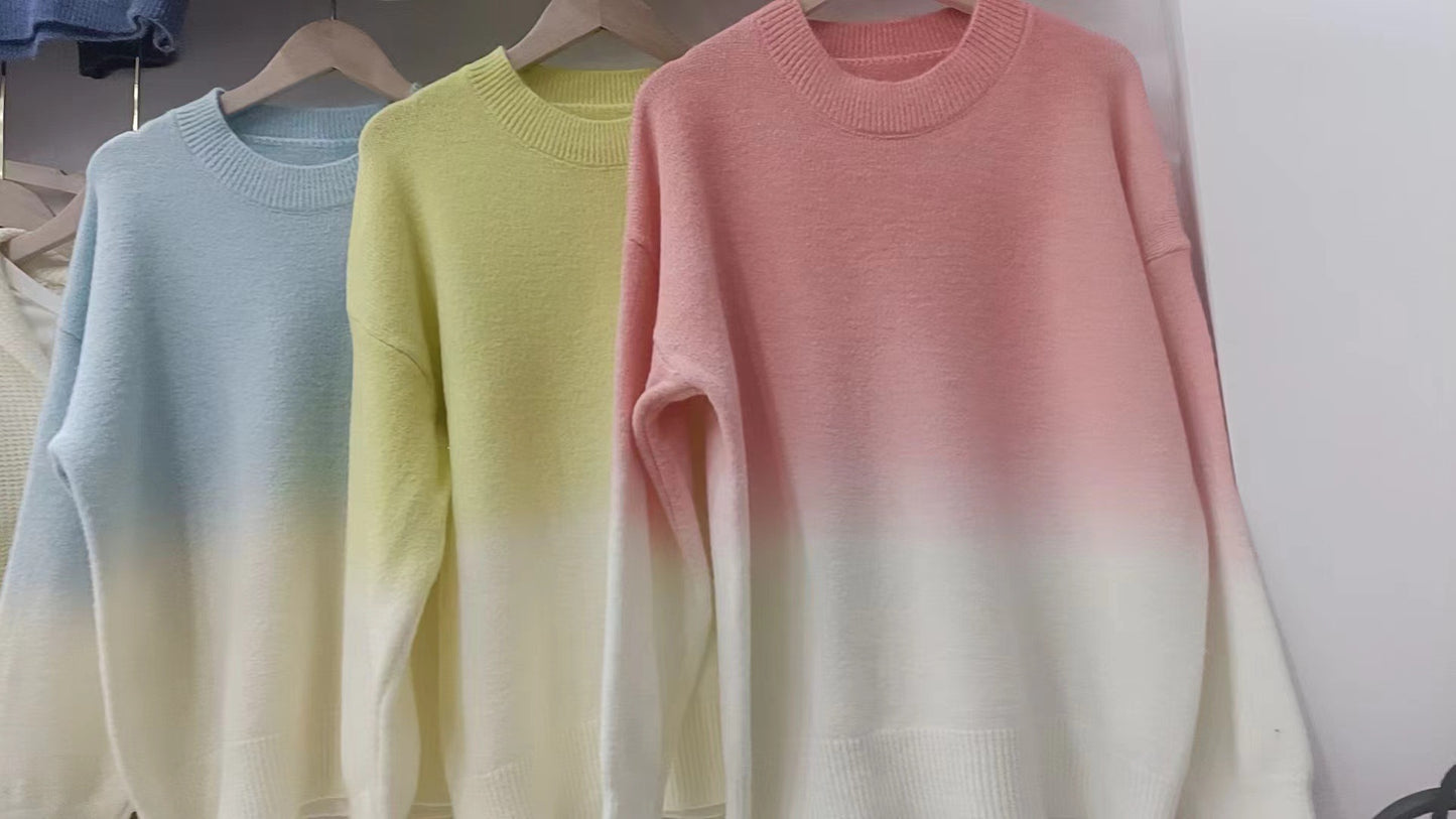 New Korean Style Crew Neck Pullover Sweater
