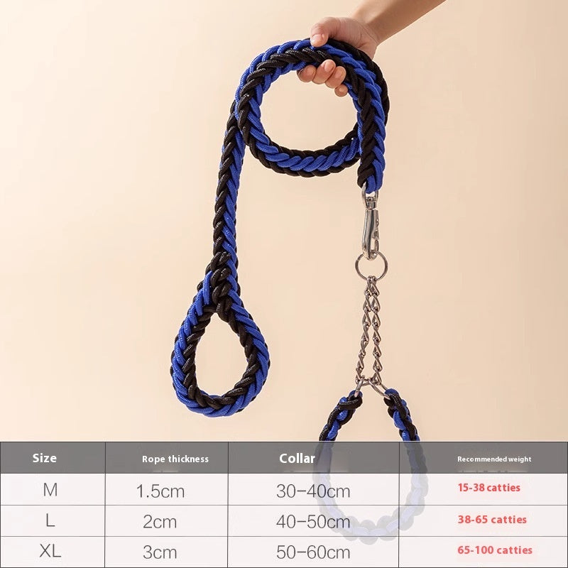 Medium And Large Dog Rope Collar P Chain