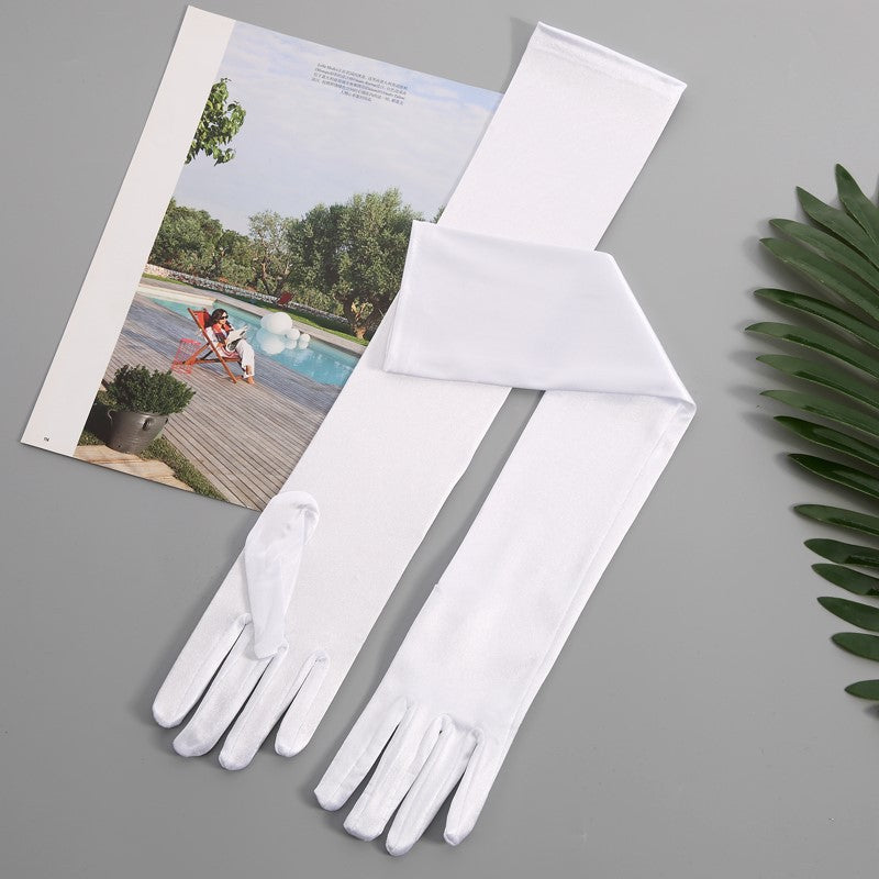 Fashion Satin Stretch Women's Halloween Gloves