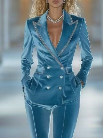 Womens Suit Jacket And Pants Set