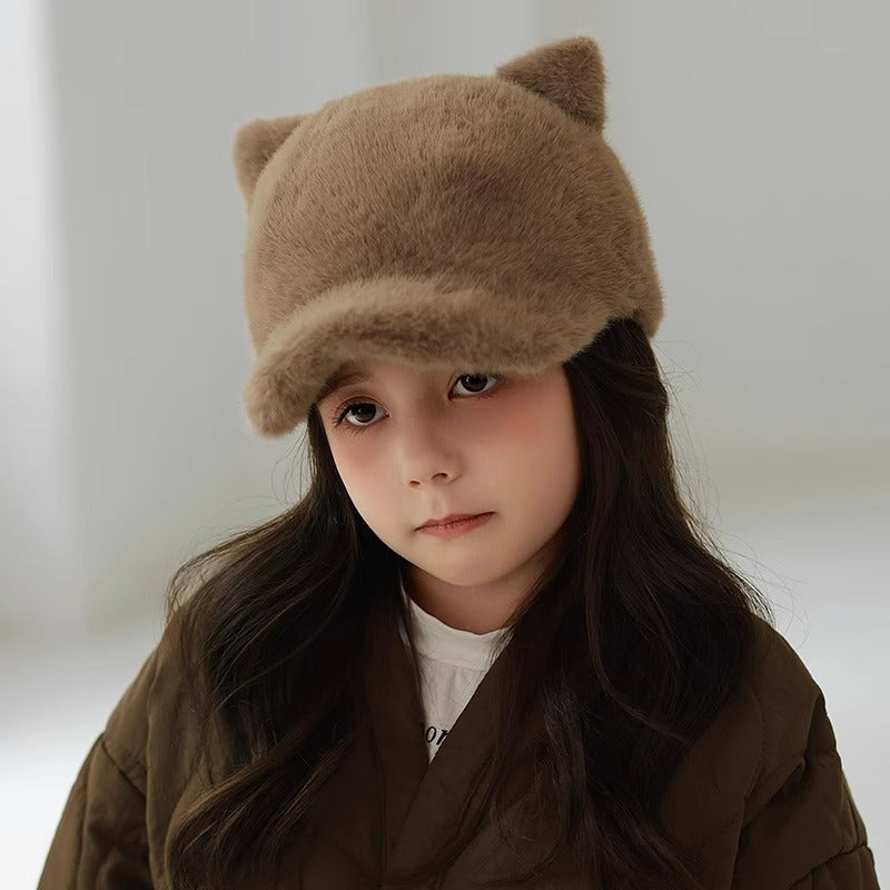 Children's Hat Thickened Warm Plush Baseball Cap