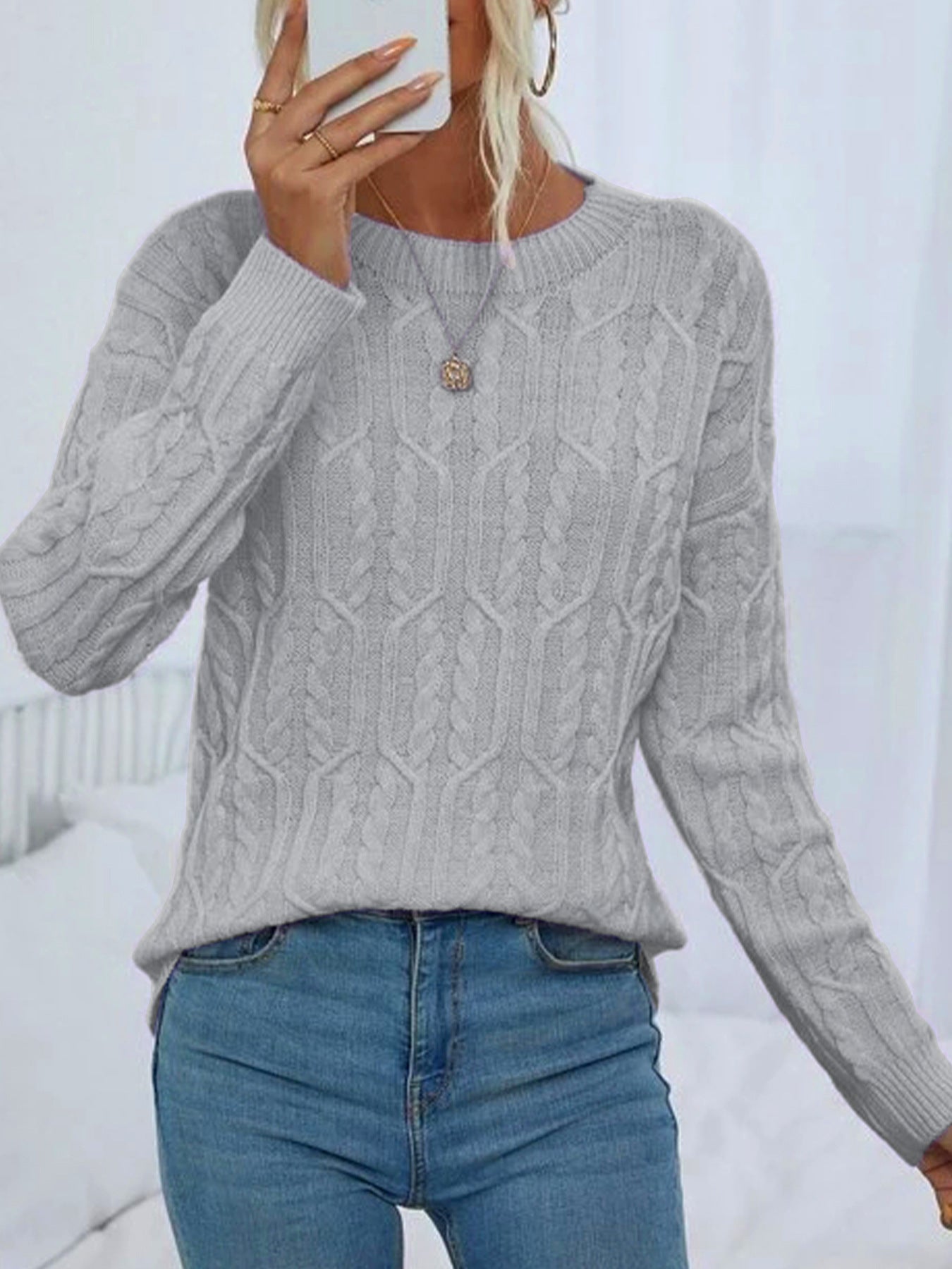 Idle Style Solid Color Sweater Women's Autumn And Winter Soft Glutinous