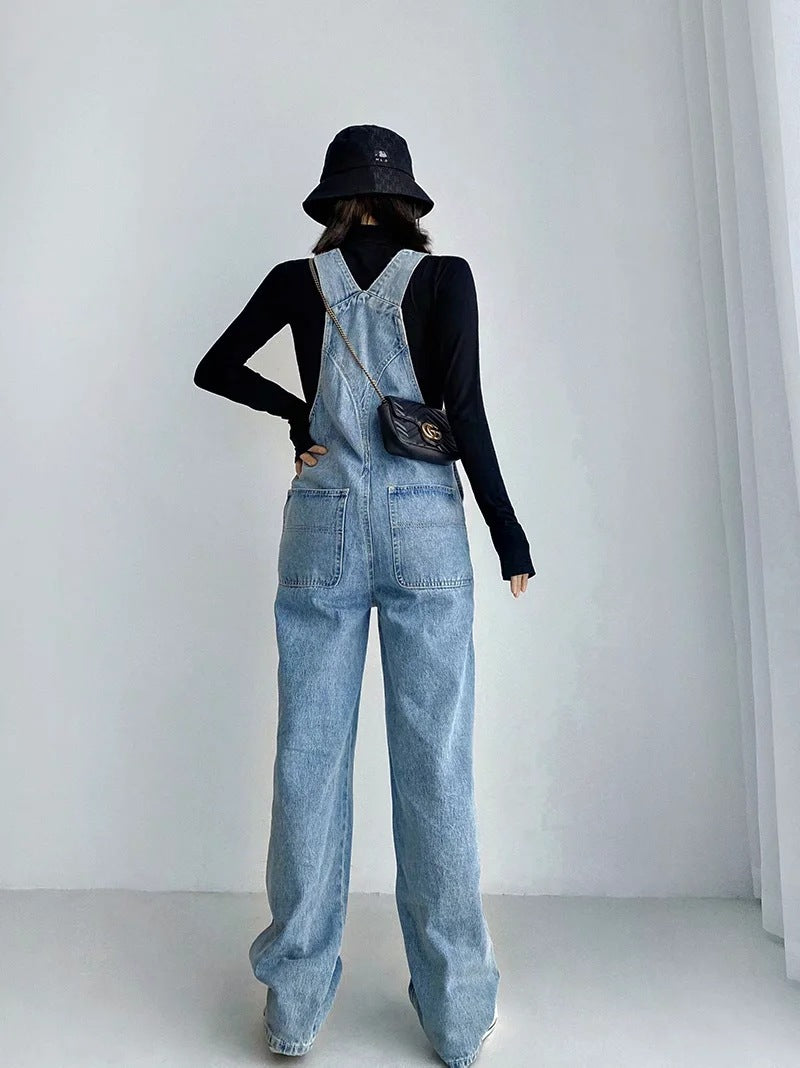Løse, lige retro denim-selerbukser