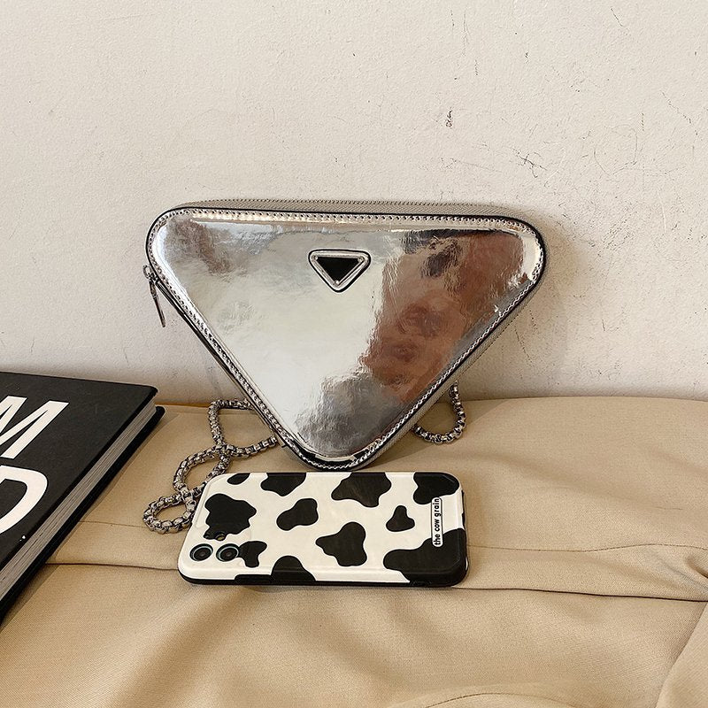 Niche Design Bag Female New Patent Leather Bright