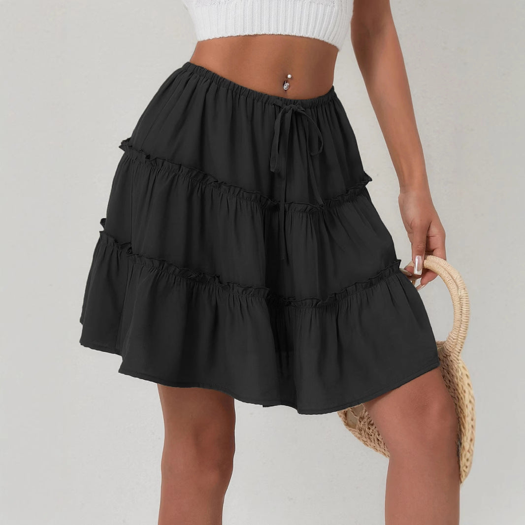 Short Skirt With A No-bulge Inner Lining