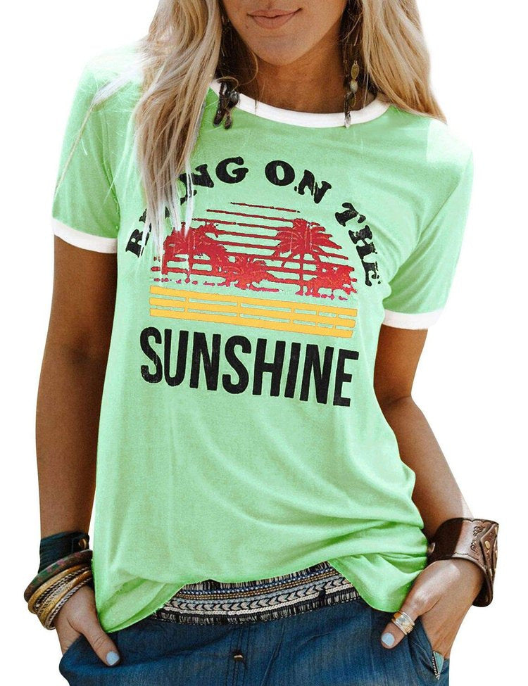 European And American Hip-hop Digital 3D Printing Women's Sports T-shirt