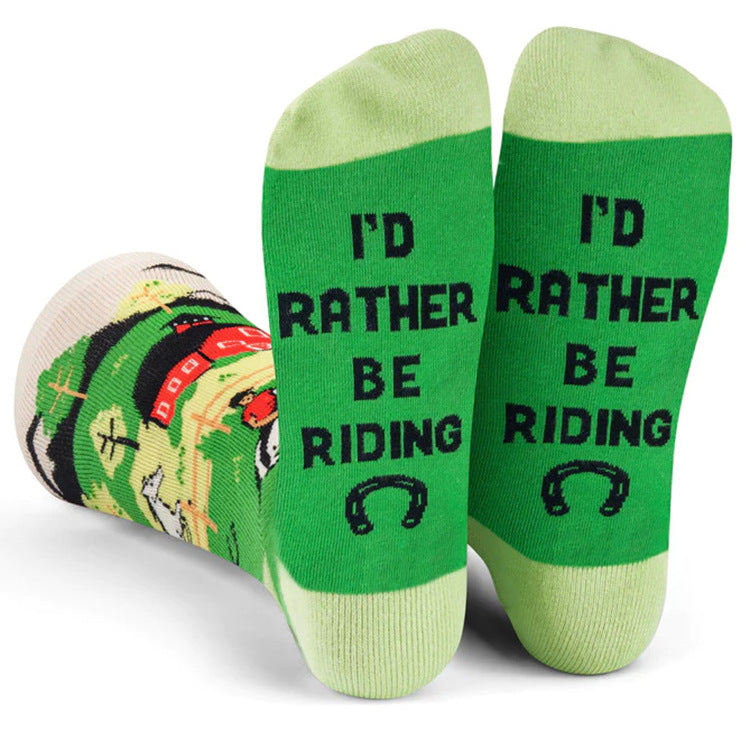 Alphabet Trendy Socks Cotton Street Sesh Middle Tube