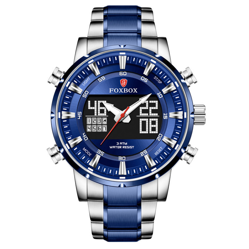 Dual Display Series Men's Dual Display Multifunctional Sports Waterproof Watch