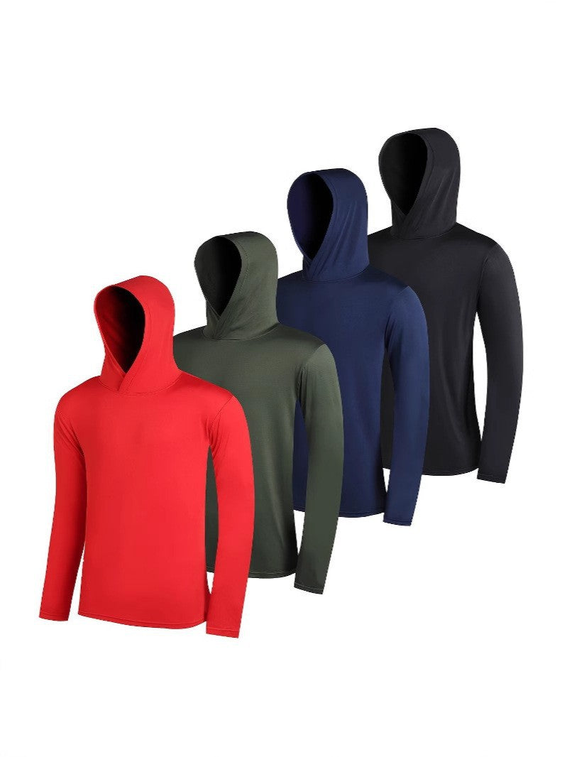 Autumn And Winter With Hat Pullover Long Sleeve T-shirt