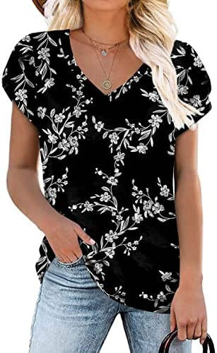 Milk Silk Abstract Character Positioning Printed V-neck