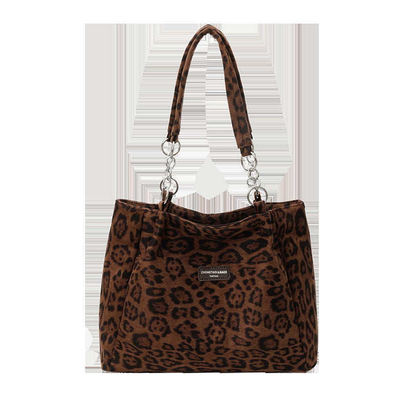 Leopard-print Tote Bag For Women 2025s Latest Trendy Style