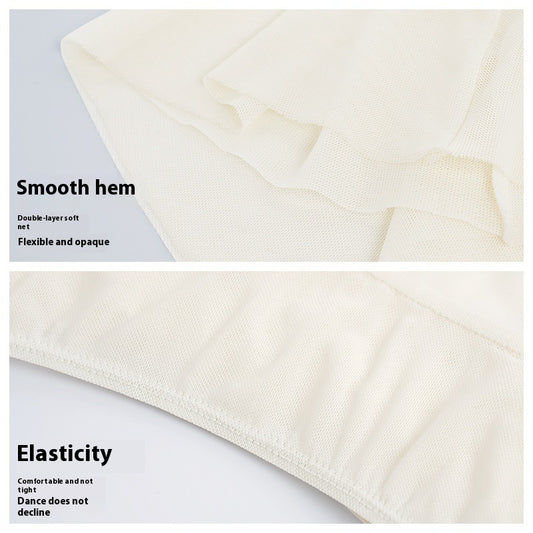 Classical Dance Practice Pants Soft Mesh Waist Head Short Pantskirt