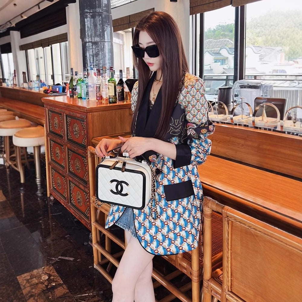 Lightly Mature-Style Casual Plaid Jacket Lightweight Design