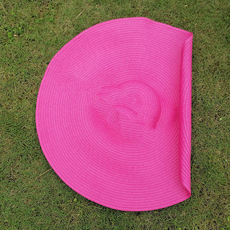 New Women's European And American Big Brim Straw Hat Foldable