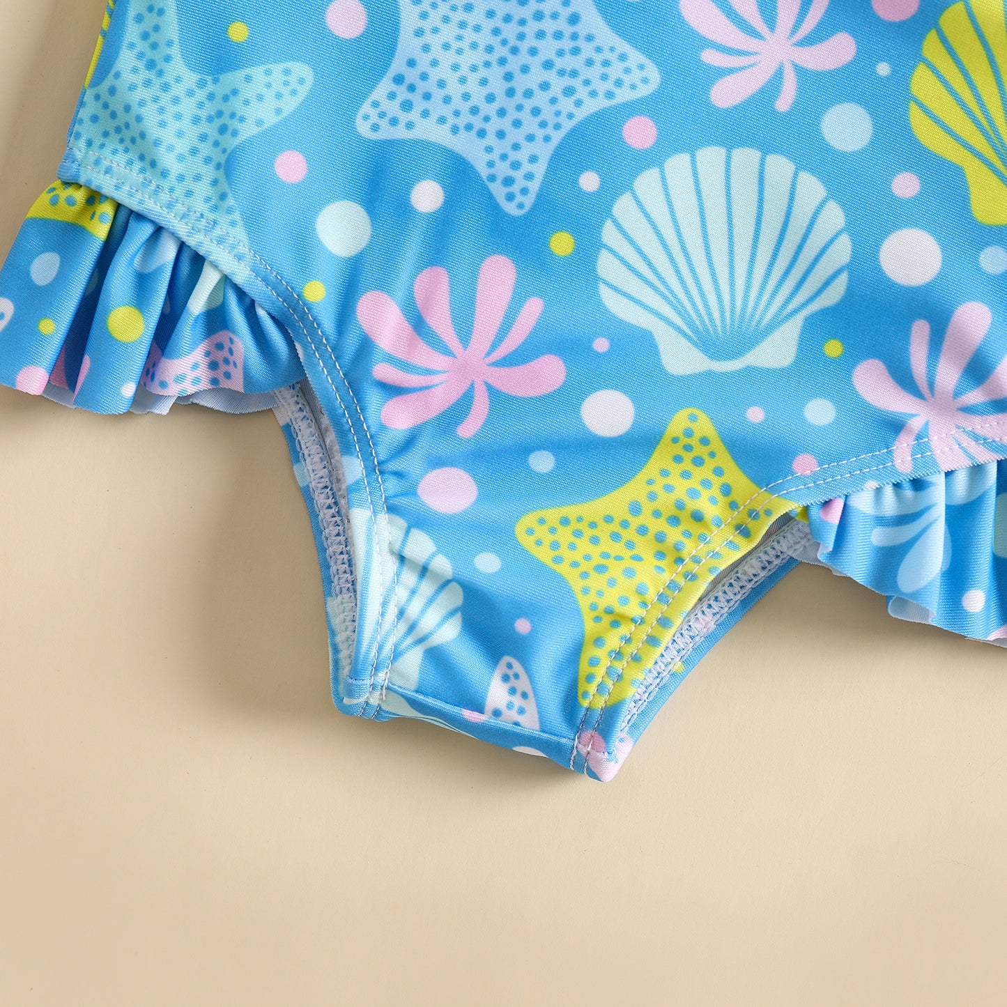 Women's Shell-printed One-piece Swimsuit For Hot Springs And Beaches