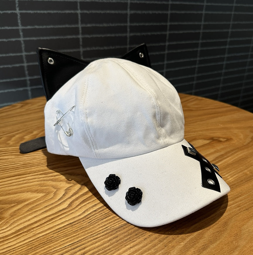 Niche Baseball Cap With Three-dimensional Cat Ears
