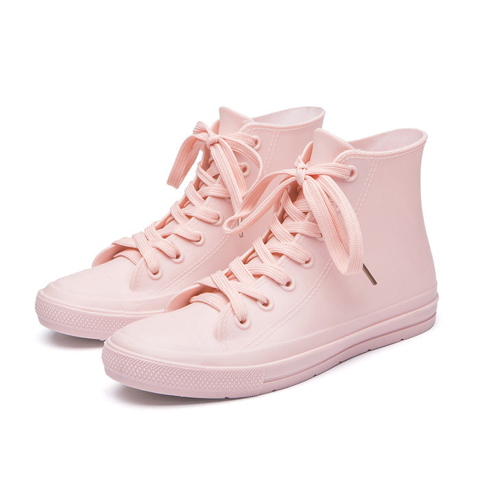 Women's Rain Korean Style Non-slip Water Boots Fashion Short Tube