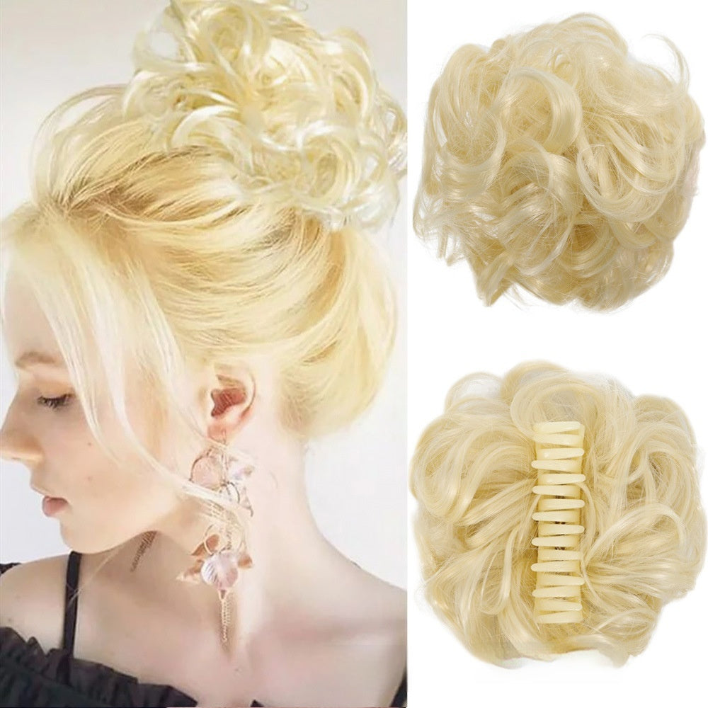 Messy Bun Hårsløjfe Fluffy Hårelastik
