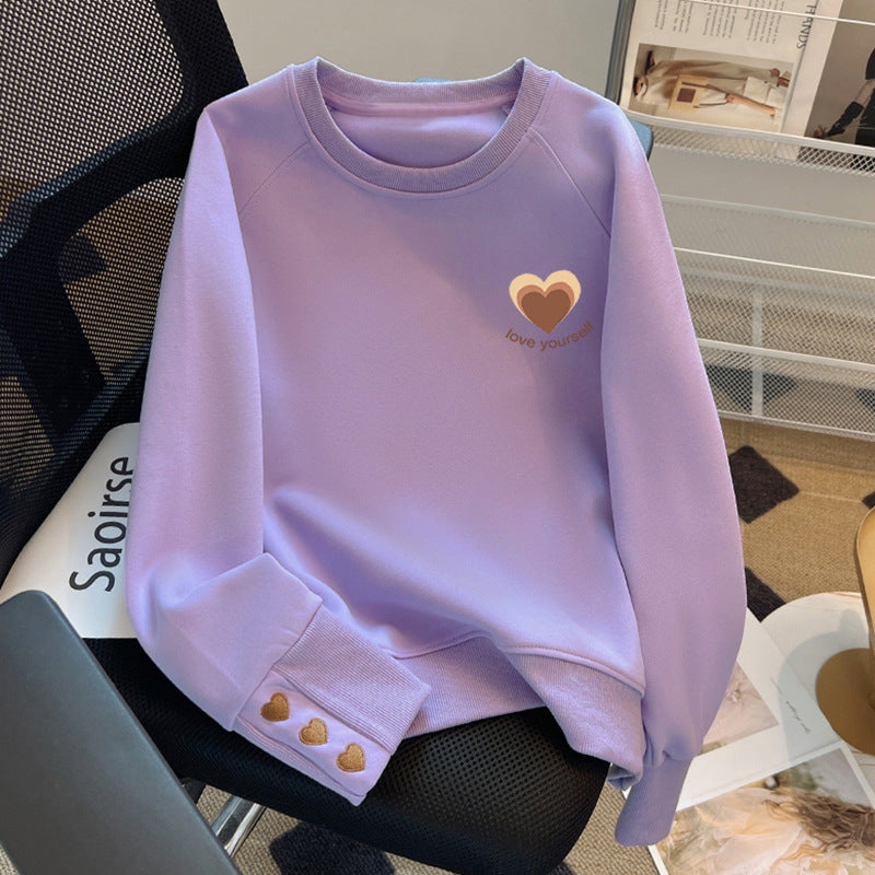 Loose-fitting Casual Pullover Base Layer With Fleece Lining For Warmth