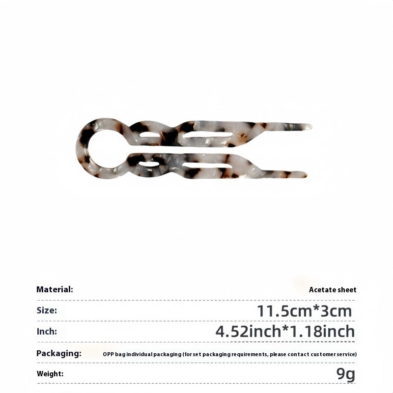 Acetate Hairpin U-shaped French Style