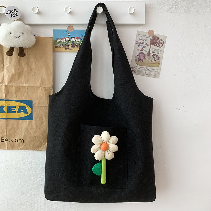 Blomsterkunst farverig rød mulepose