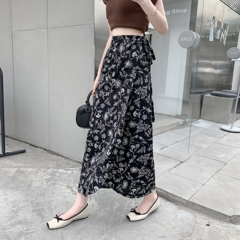 Real Shot Sun-proof Floral Skirt With Various Colors