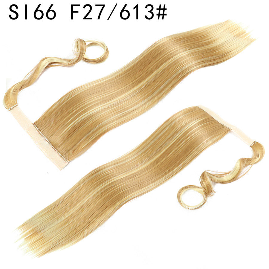 Long Straight Synthetic Wig With Headband For Womens Ponytail