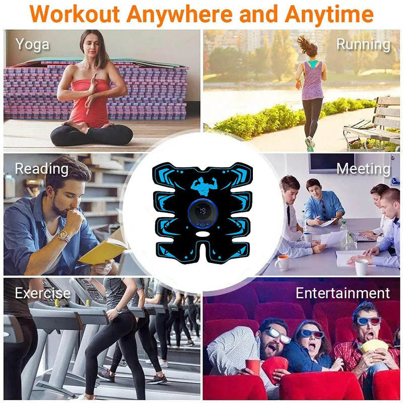EMS8 Abdominal Muscle Abdomen Trainer Home Sports Power Plate Lazy Fitness Material Stickers