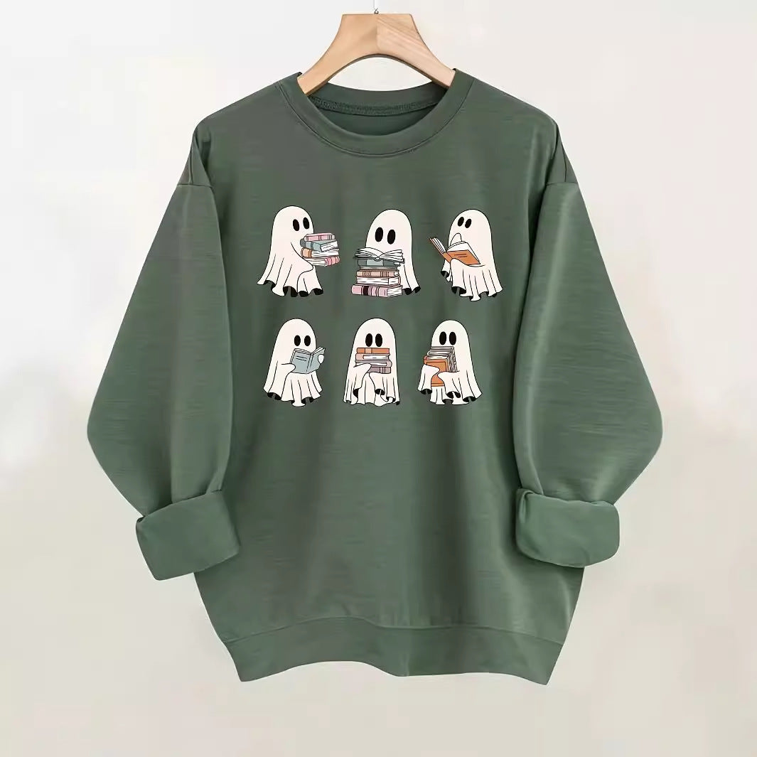 3D Digital Printed Round Neck Drop-shoulder Sleeve Sweatshirt