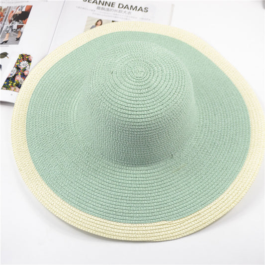 Women's Big Brim Hat Fashion Stitching Sweet