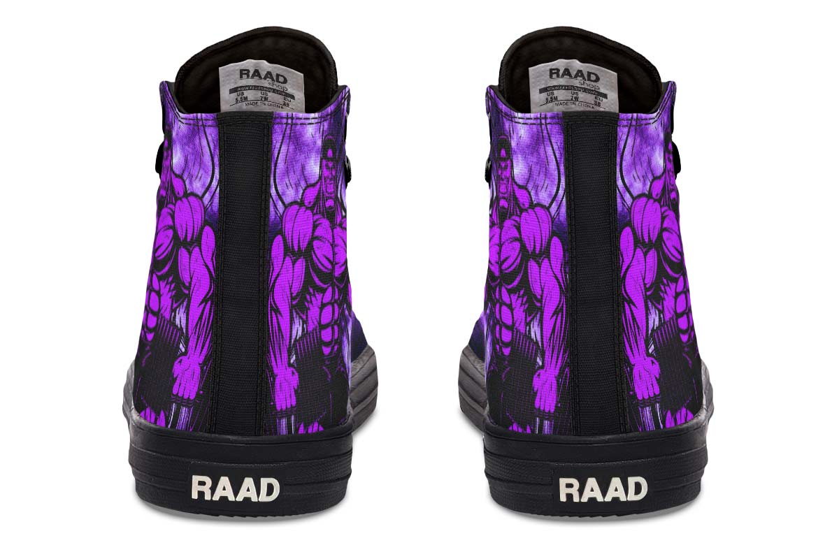 Men's And Women's Fashion Color Printing High-top Canvas Shoes