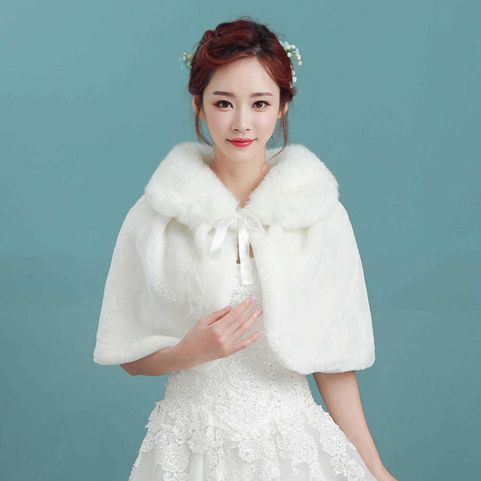 Cape Fur Coat Autumn And Winter Thick Warm Coat