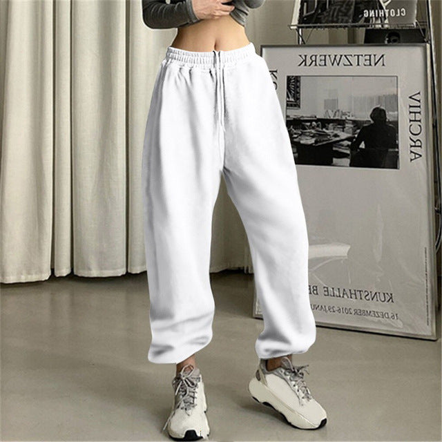 Fashion Fashionmonger Sports Loose Ankle-tied Slimming Casual Wide-leg Women's Sweatpants