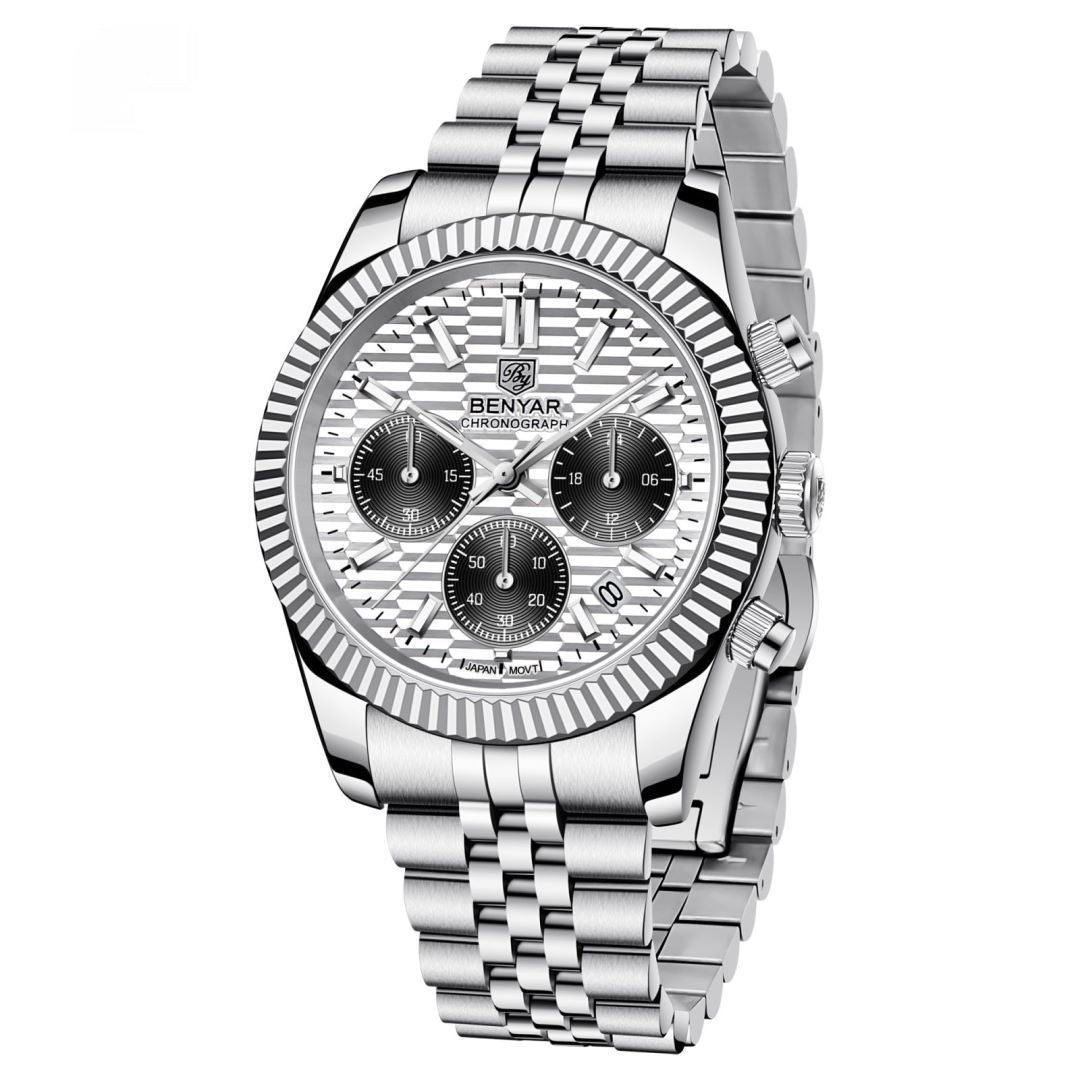 Stainless Steel Calendar Luminous Sports Fashion Men's Quartz Watch