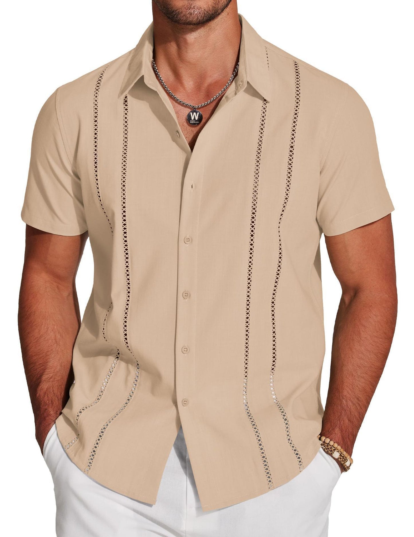Trendy Wild Hawaii Holiday Revers Herreskjorte