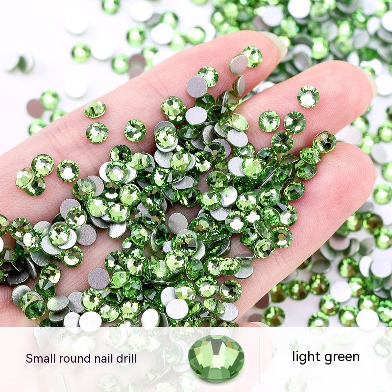 New Nail Ornament Nail Small Round Diamond Super Net Red Simple White Rhinestone Whole Bag