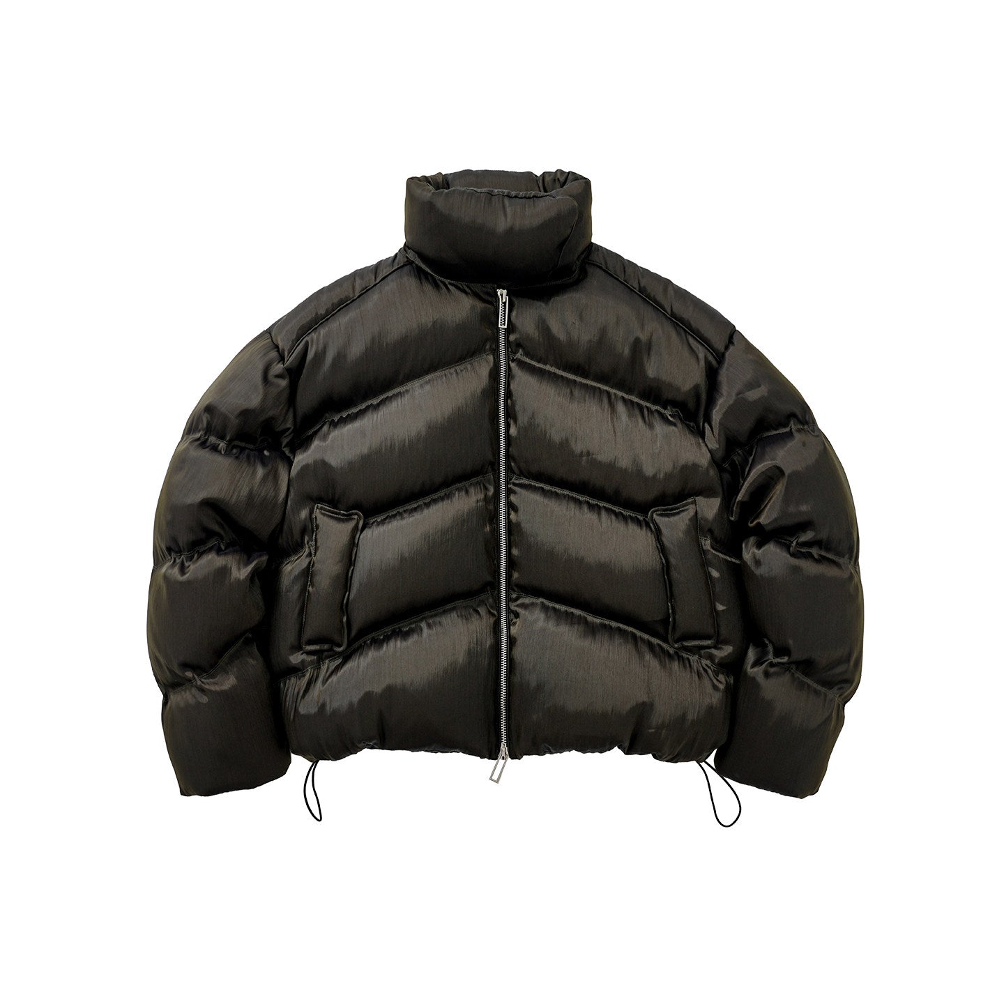Heavy-duty Liquid-metal-textured Thickened Stand-collar Down Jacket