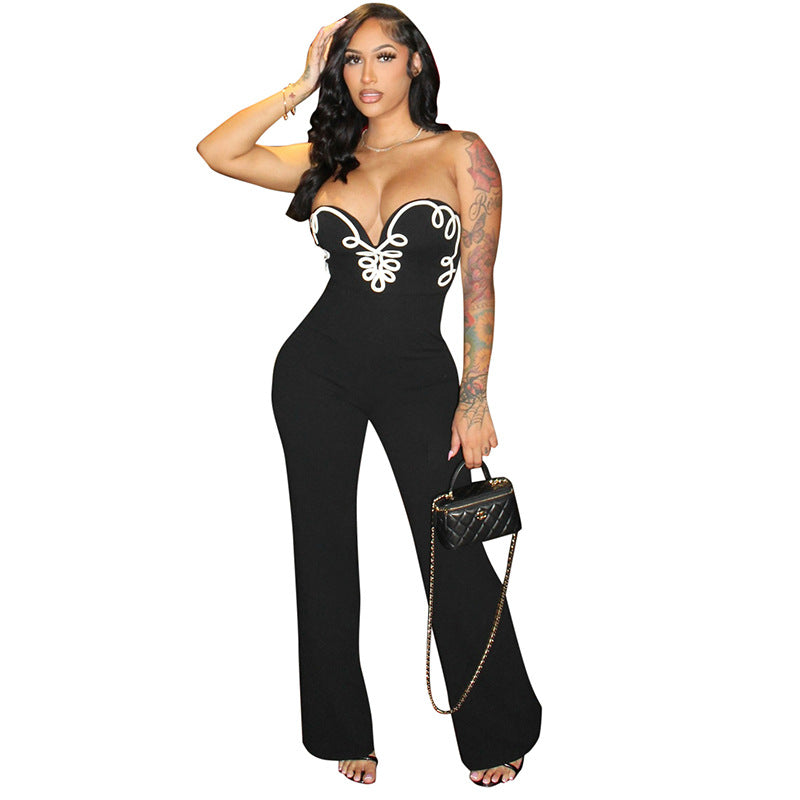 Women's Fashion Loose Slightly Flared Jumpsuit