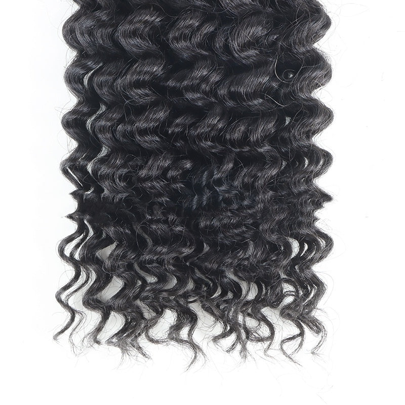 Mixed Human Boho Braids Deep Wave Bulk Hair