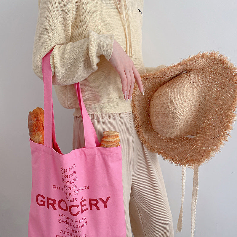 Korean Version Of Sweet And Simple Canvas Portable Shoulder Bag