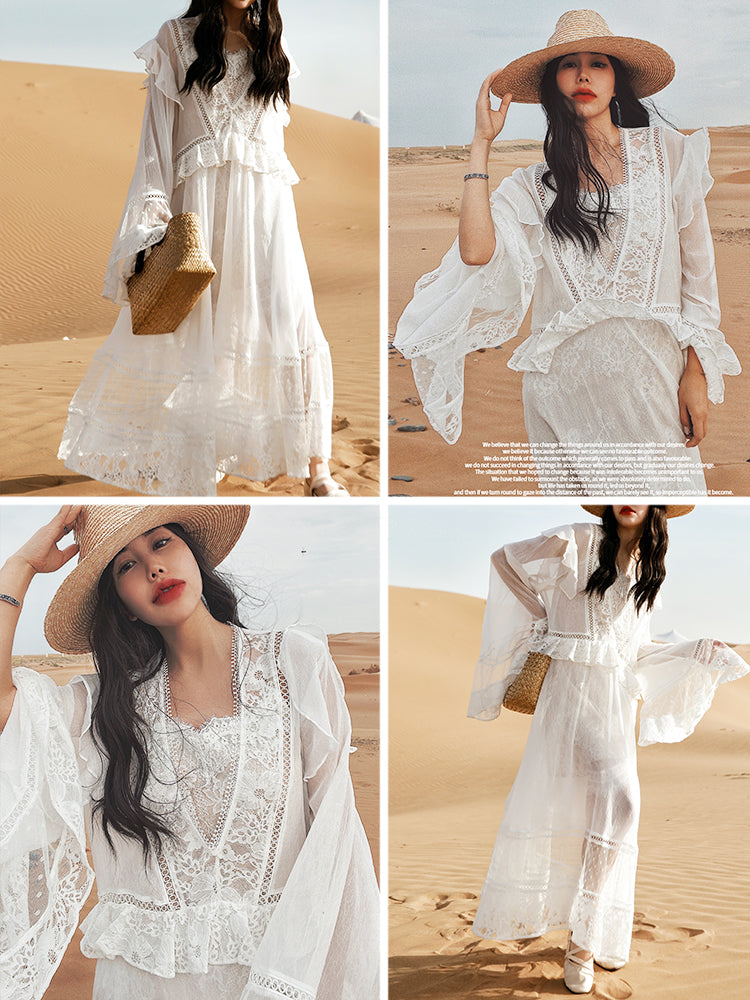 Versatile Eyelash Lace Suspender Dress For Women