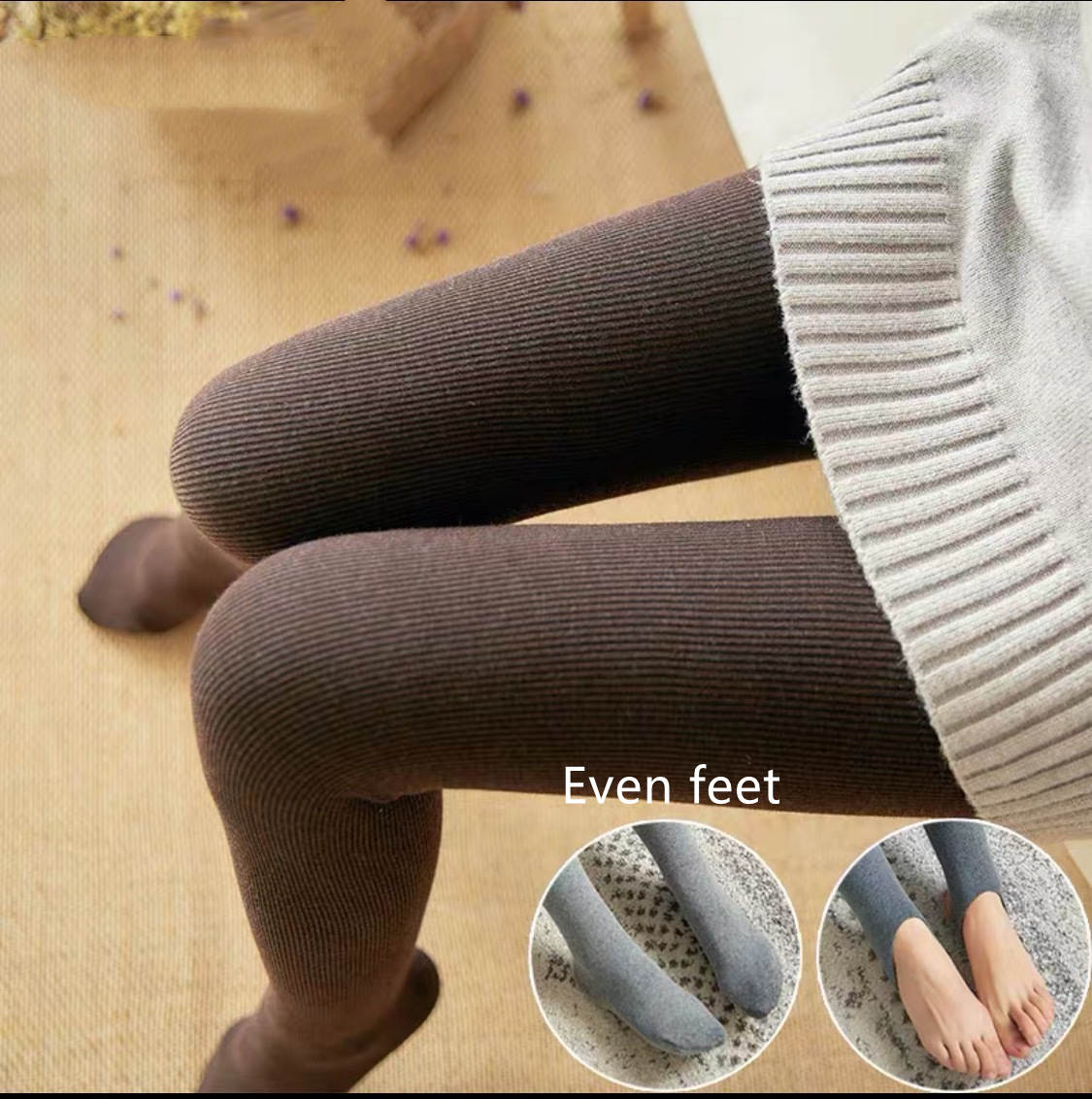 Pure Cotton Leggings Outer Wear High Waist Abdomen Buttocks Plus Velvet Thick And Seamless
