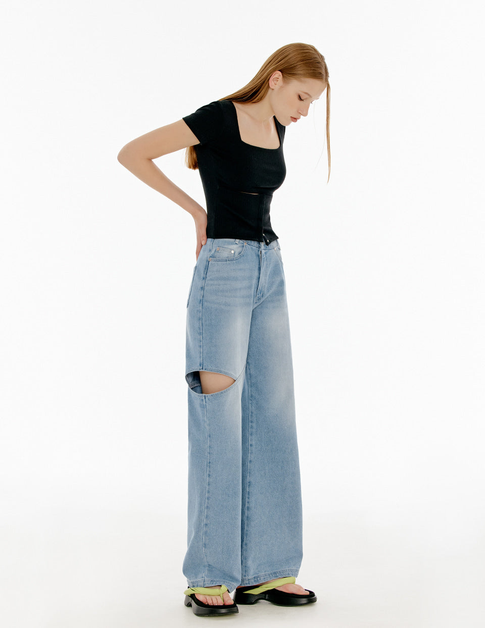 Temperament Simple Slit Niche Design Slim Fit
