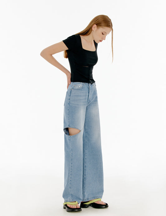 Temperament Simple Slit Niche Design Slim Fit