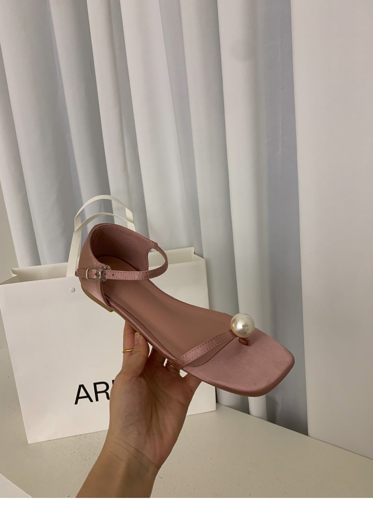 Women's Fashion Square Toe Flat Clip-on Sandals