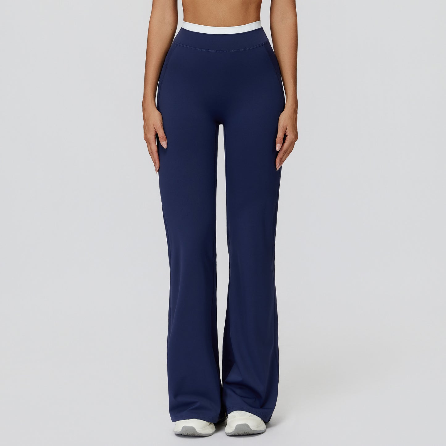 Fake Two-piece Thread High Waist Casual Exercise Workout Pants